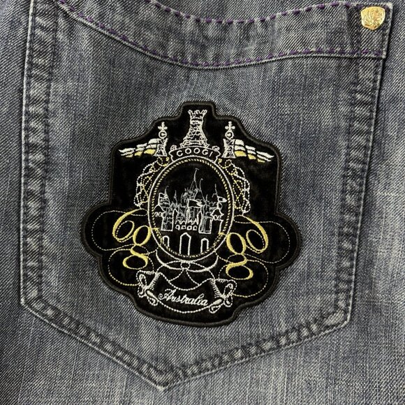 Coogi Jeans Mens 42x35 Blue Baggy Denim Embroidered Pockets Hip Hop Rap Y2K - Picture 3 of 16